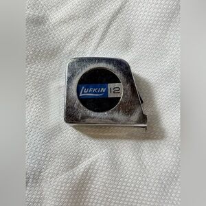 Vintage Lufkin 12 FT White Clad Chrome Tape Measure